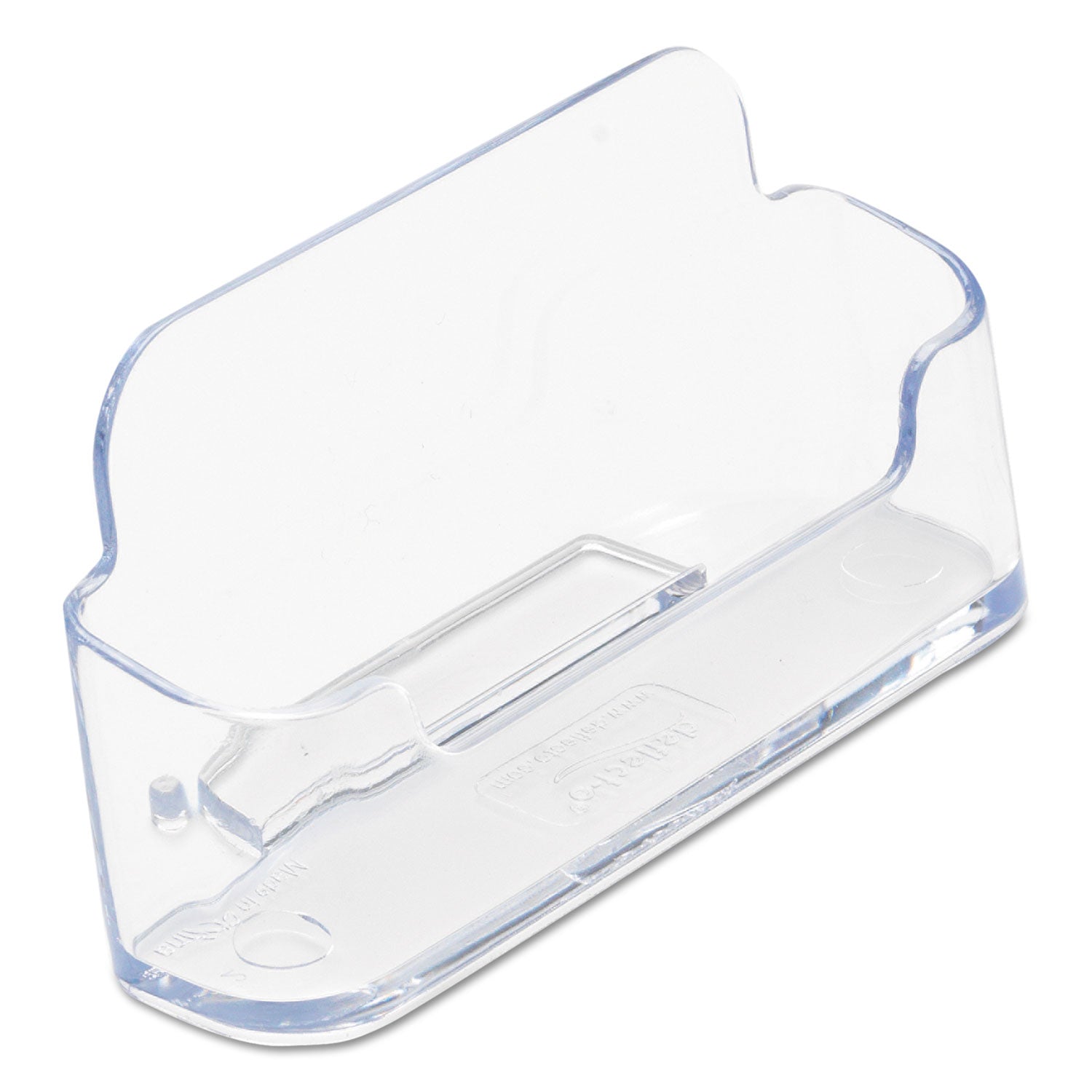Deflecto Business Card Holder - 1.8" Height x 3.9" Width x 1.4" Depth - Plastic - Clear - 1 Each