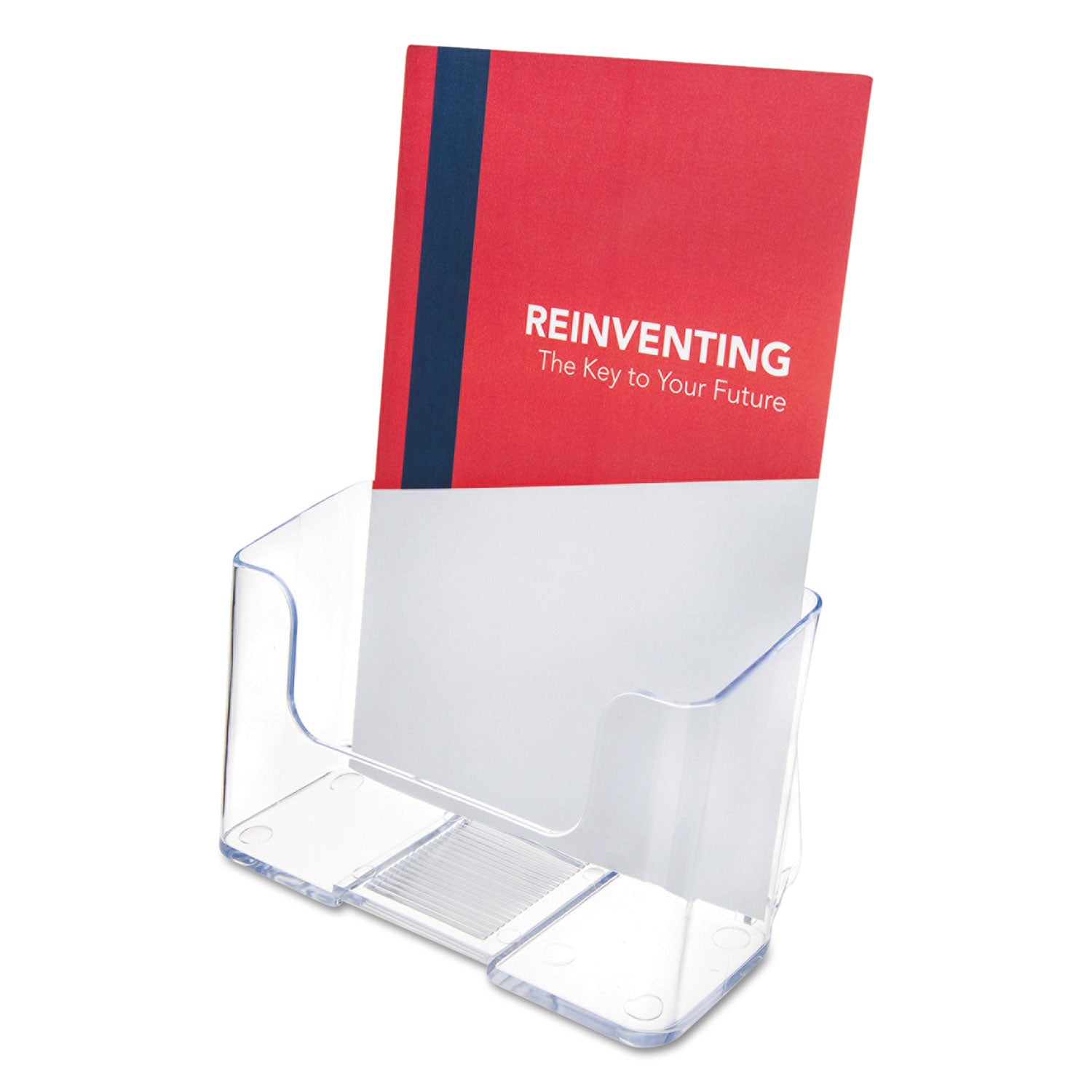 Deflecto Single Compartment DocuHolder - 1 Compartment(s) - 7.75" Height x 6.50" Width x 3.75" Depth - Desktop - Booklet Size - Clear - Plastic - 1 Each