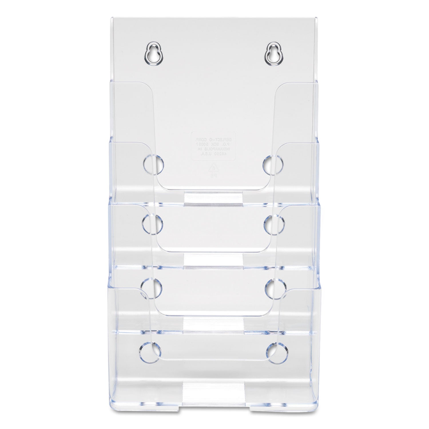Deflecto Multi-Compartment DocuHolder - 4 Compartment(s) - 4 Tier(s) - 10" Height x 4.88" Width x 6.13" Depth - Desktop - Compact, Booklet Size - Clear - Plastic - 1 Each