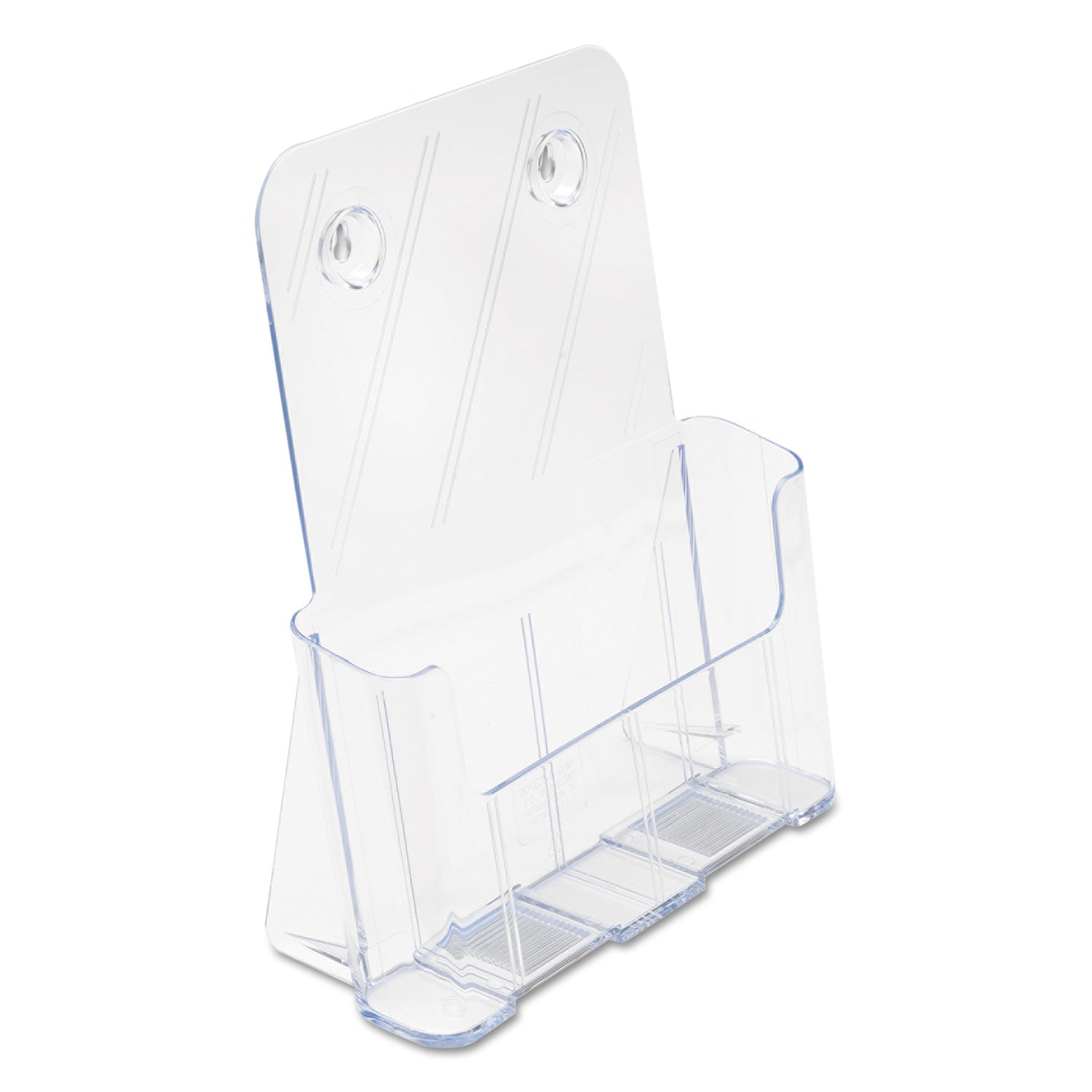 Deflecto Single Compartment DocuHolder - 1 Pocket(s) - 10.75" Height x 9.25" Width x 3.75" Depth - Desktop - Magazine Size - Clear - Plastic - 1 Each