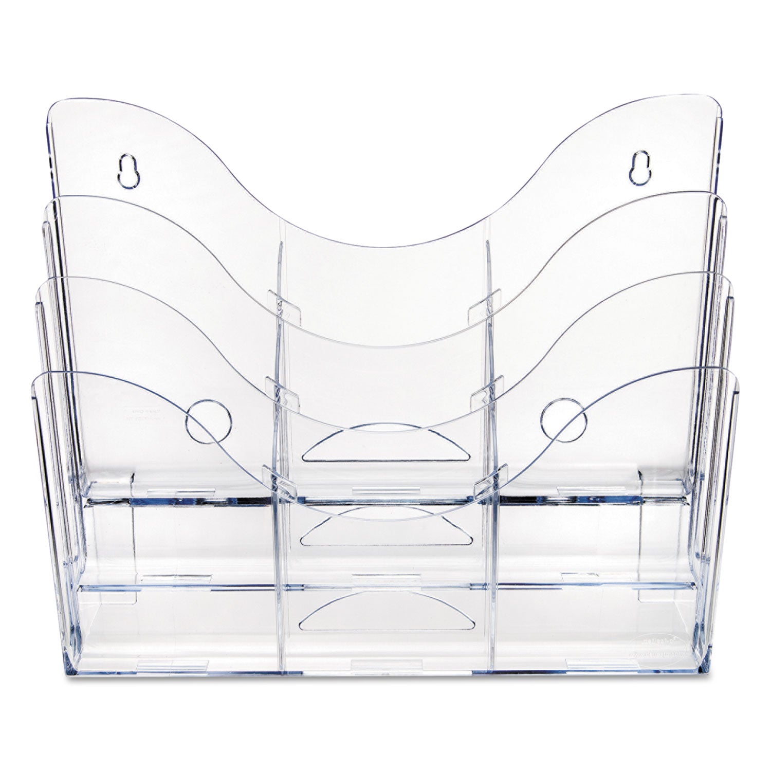 9 Compartment(s) - 6 Divider(s) - 3 Tier(s) - 11.50" Height x 13.50" Width x 3.50" Depth - Desktop - Clear - 1 Each
