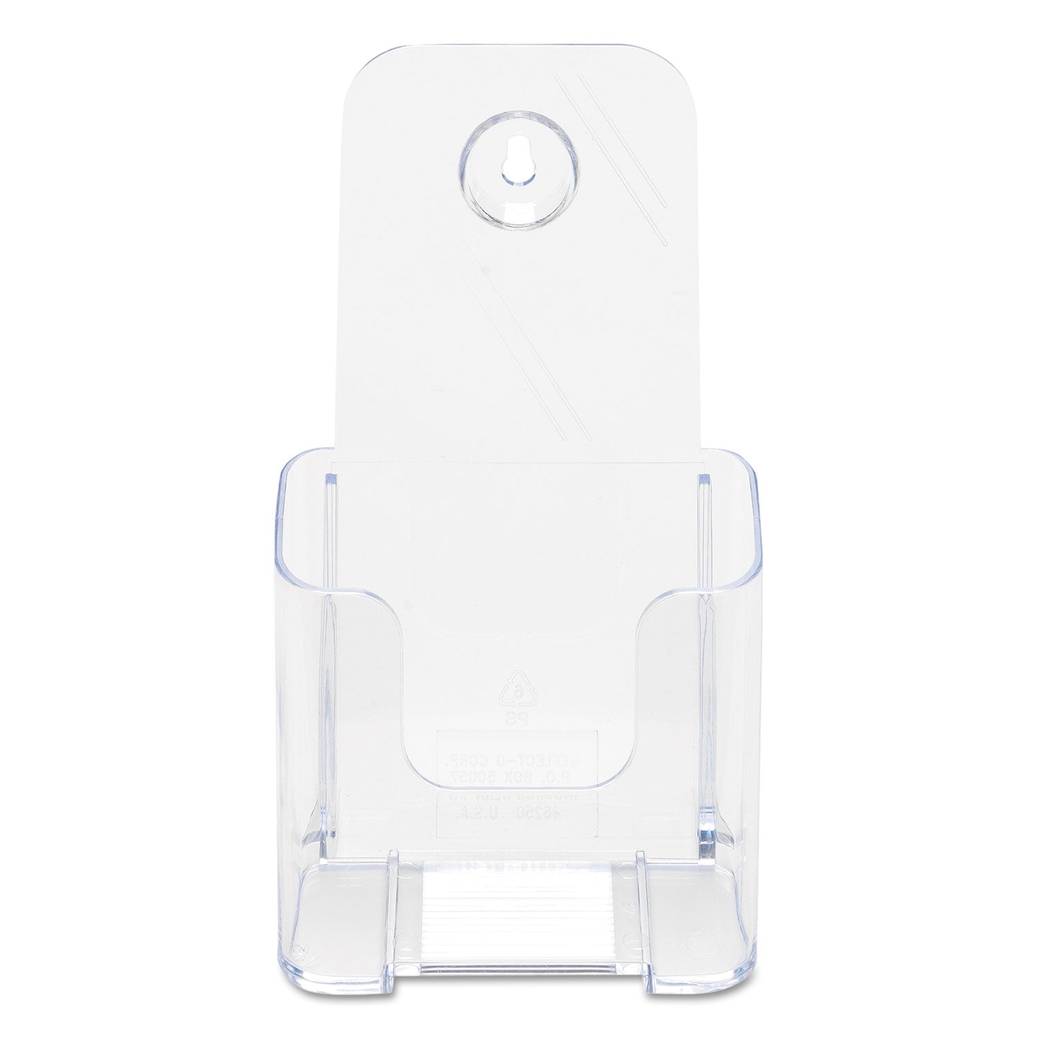 Deflecto Single Compartment DocuHolder - 1 Pocket(s) - 7.75" Height x 4.38" Width x 3.25" Depth - Desktop - Clear - Plastic - 1 Each
