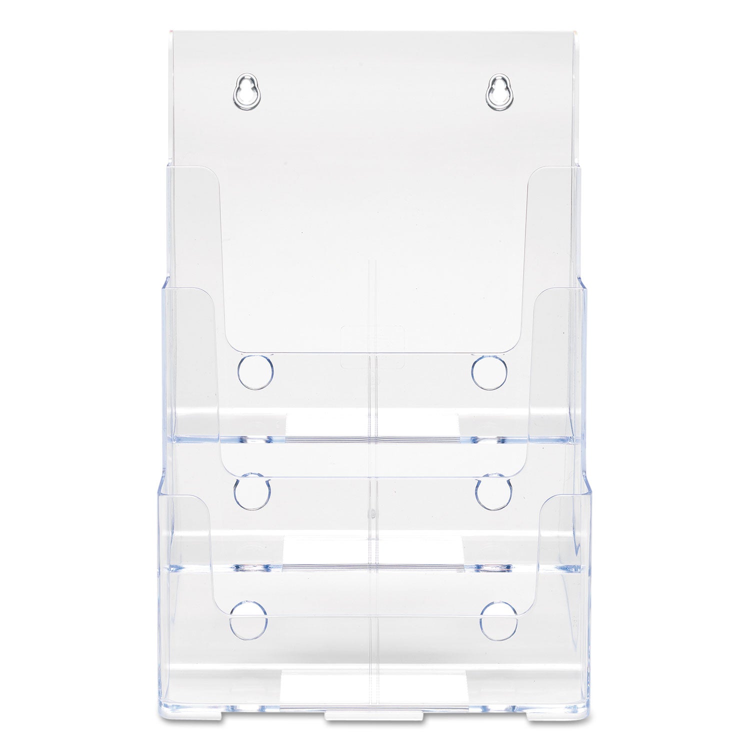 Deflecto Multi-Compartment DocuHolder - 3 Compartment(s) - 3 Tier(s) - 12.62" Height x 9.50" Width x 6.25" Depth - Desktop - Magazine Size - Clear - Plastic - 1 Each
