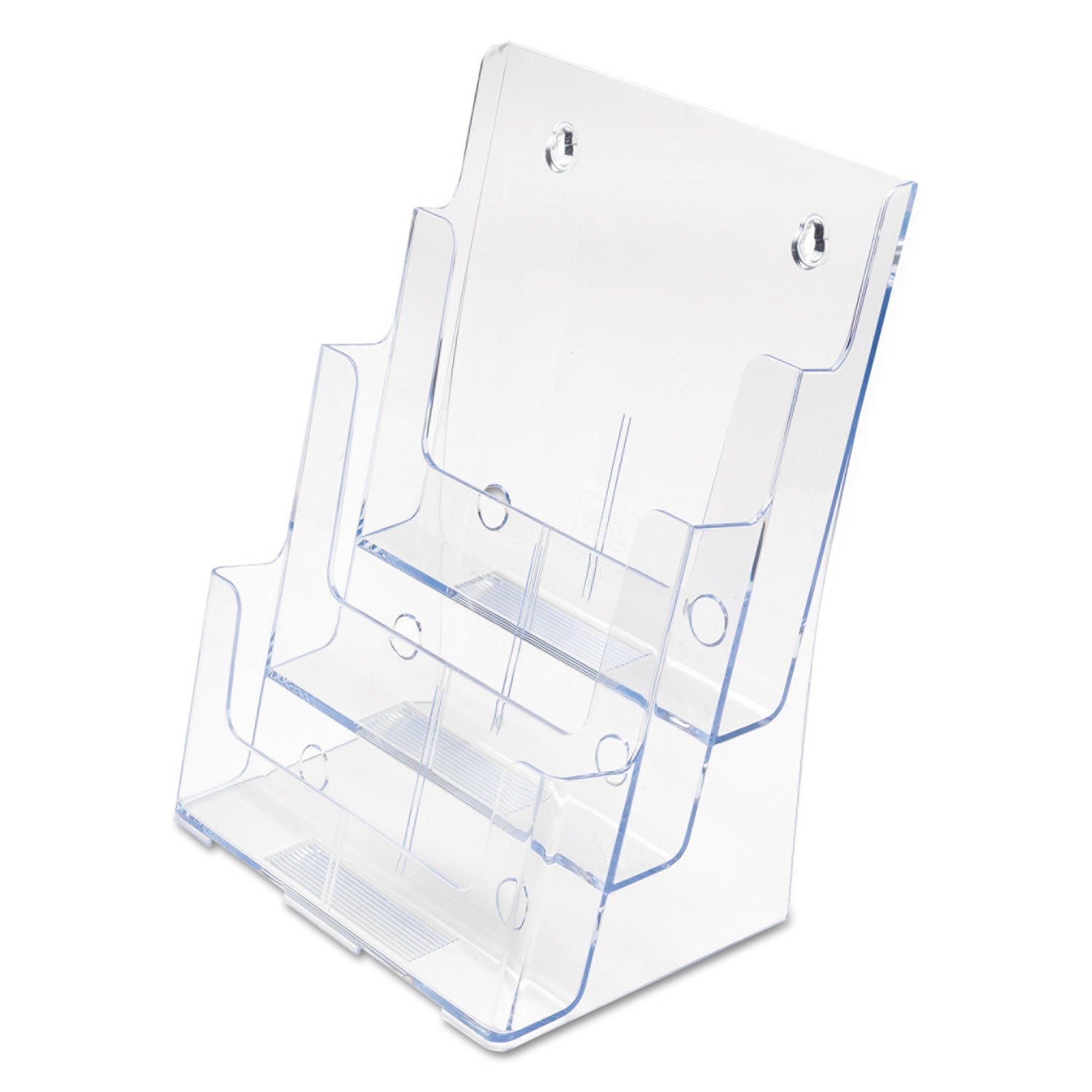 Deflecto Multi-Compartment DocuHolder - 3 Compartment(s) - 3 Tier(s) - 12.62" Height x 9.50" Width x 6.25" Depth - Desktop - Magazine Size - Clear - Plastic - 1 Each