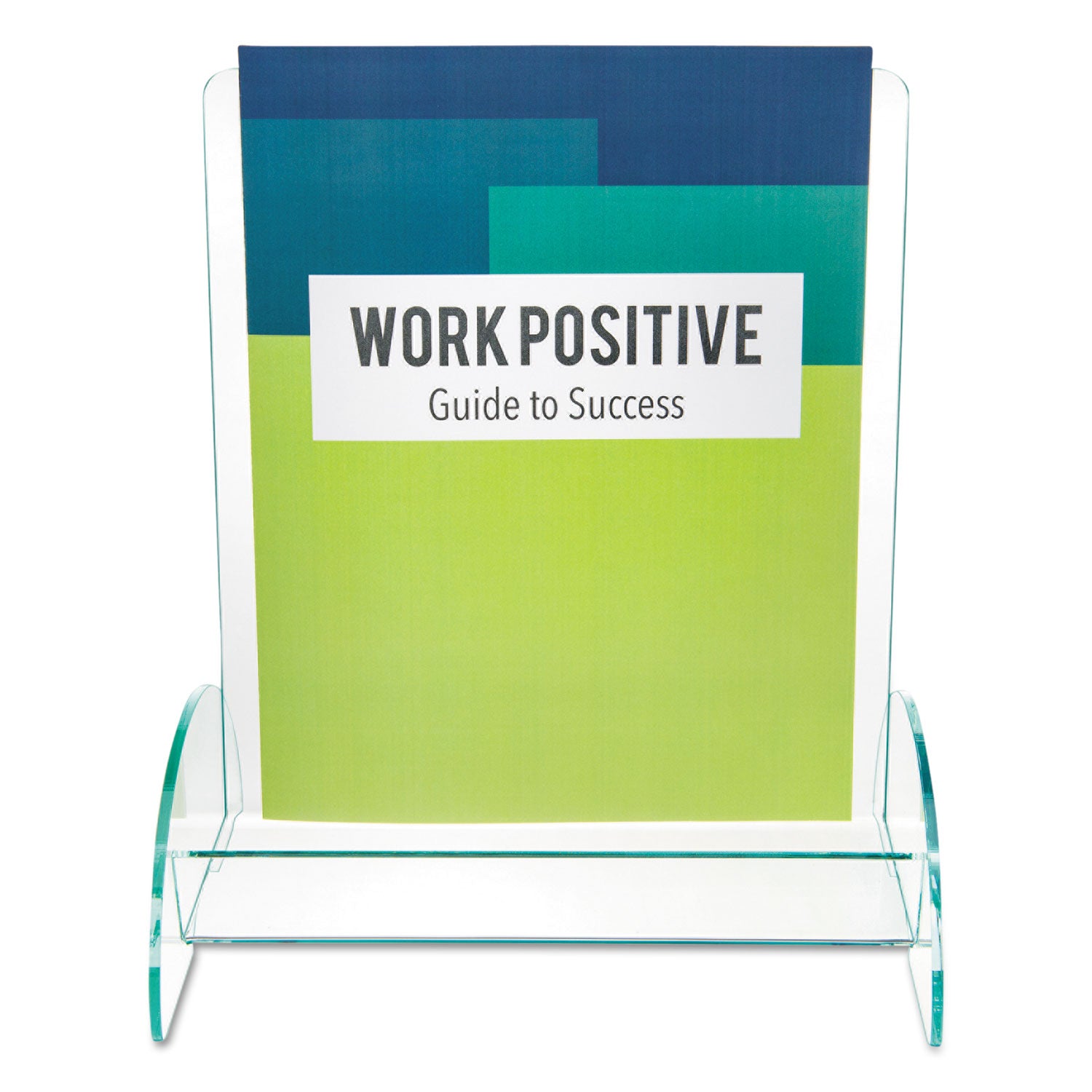 Support 9.25" x 3.25" Media - 11" Height x 9.8" Width x 6.3" Depth - Acrylic - Clear, Green Tint - Durable, Lightweight - 1 Each