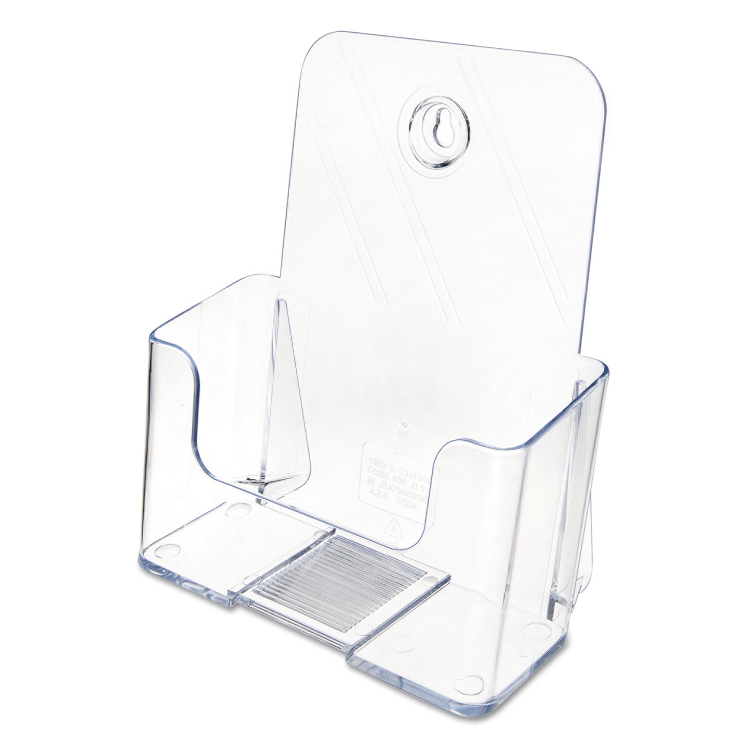 Deflecto Single Compartment DocuHolder - 1 Compartment(s) - 7.75" Height x 6.50" Width x 3.75" Depth - Desktop - Booklet Size - Clear - Plastic - 1 Each