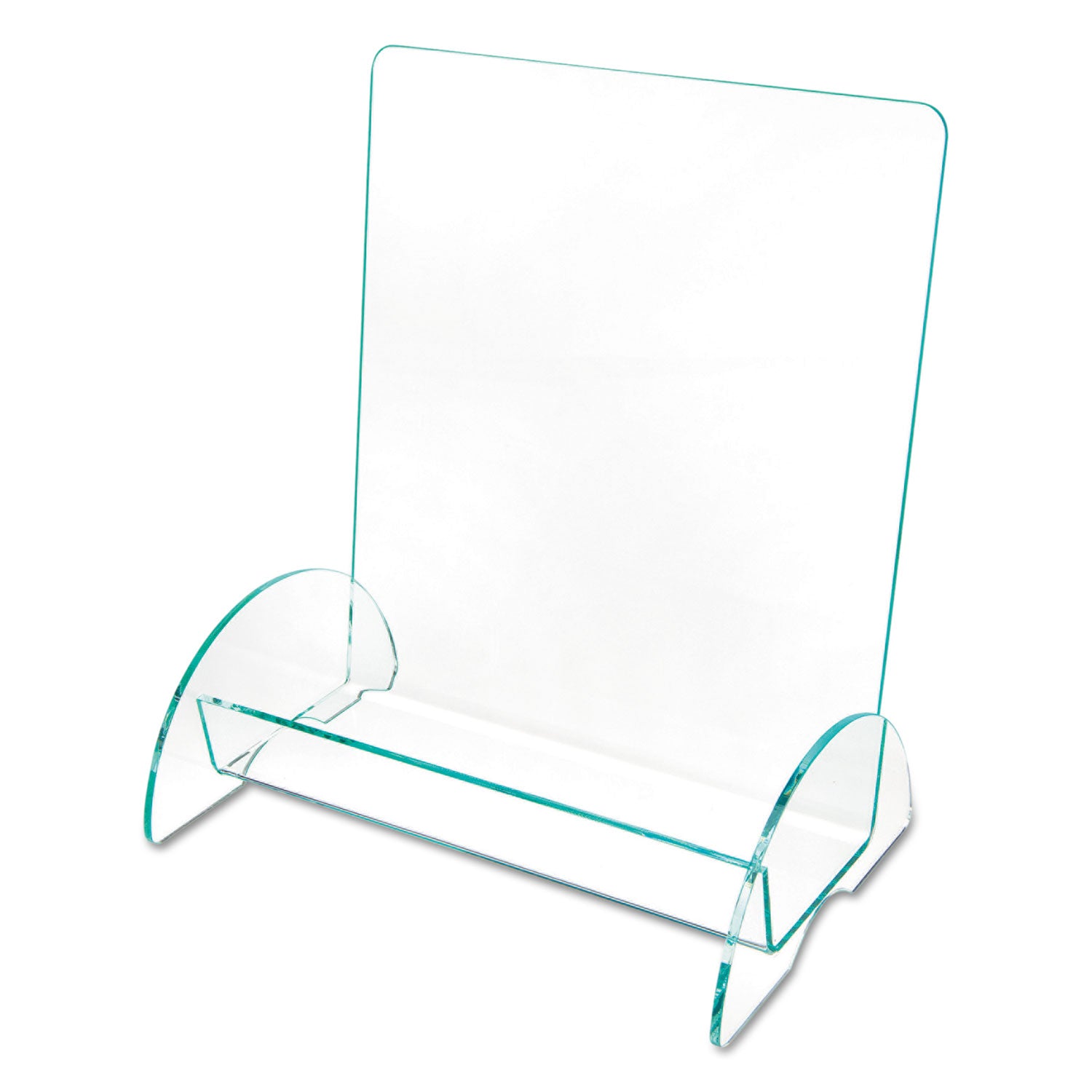 Support 9.25" x 3.25" Media - 11" Height x 9.8" Width x 6.3" Depth - Acrylic - Clear, Green Tint - Durable, Lightweight - 1 Each