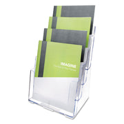 Deflecto Multi-Compartment DocuHolder - 920 x Sheet - 4 Compartment(s) - Compartment Size : 1.57" - 13.50" Height x 9.25" Width x 7" Depth - Desktop - Clear - Polystyrene - 1 Each