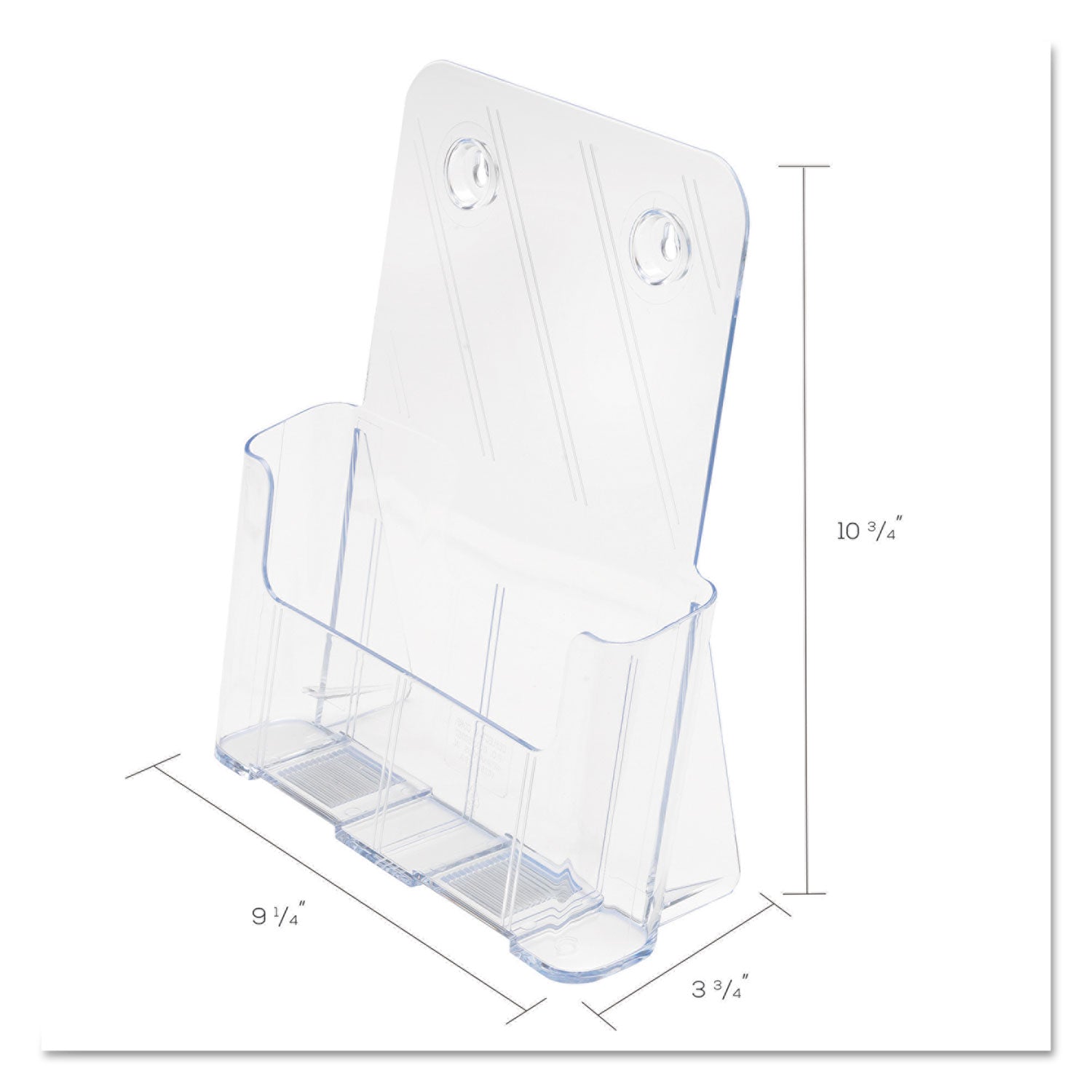 Deflecto Single Compartment DocuHolder - 1 Pocket(s) - 10.75" Height x 9.25" Width x 3.75" Depth - Desktop - Magazine Size - Clear - Plastic - 1 Each