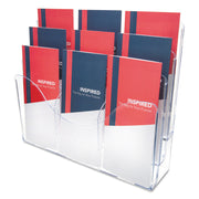 9 Compartment(s) - 6 Divider(s) - 3 Tier(s) - 11.50" Height x 13.50" Width x 3.50" Depth - Desktop - Clear - 1 Each