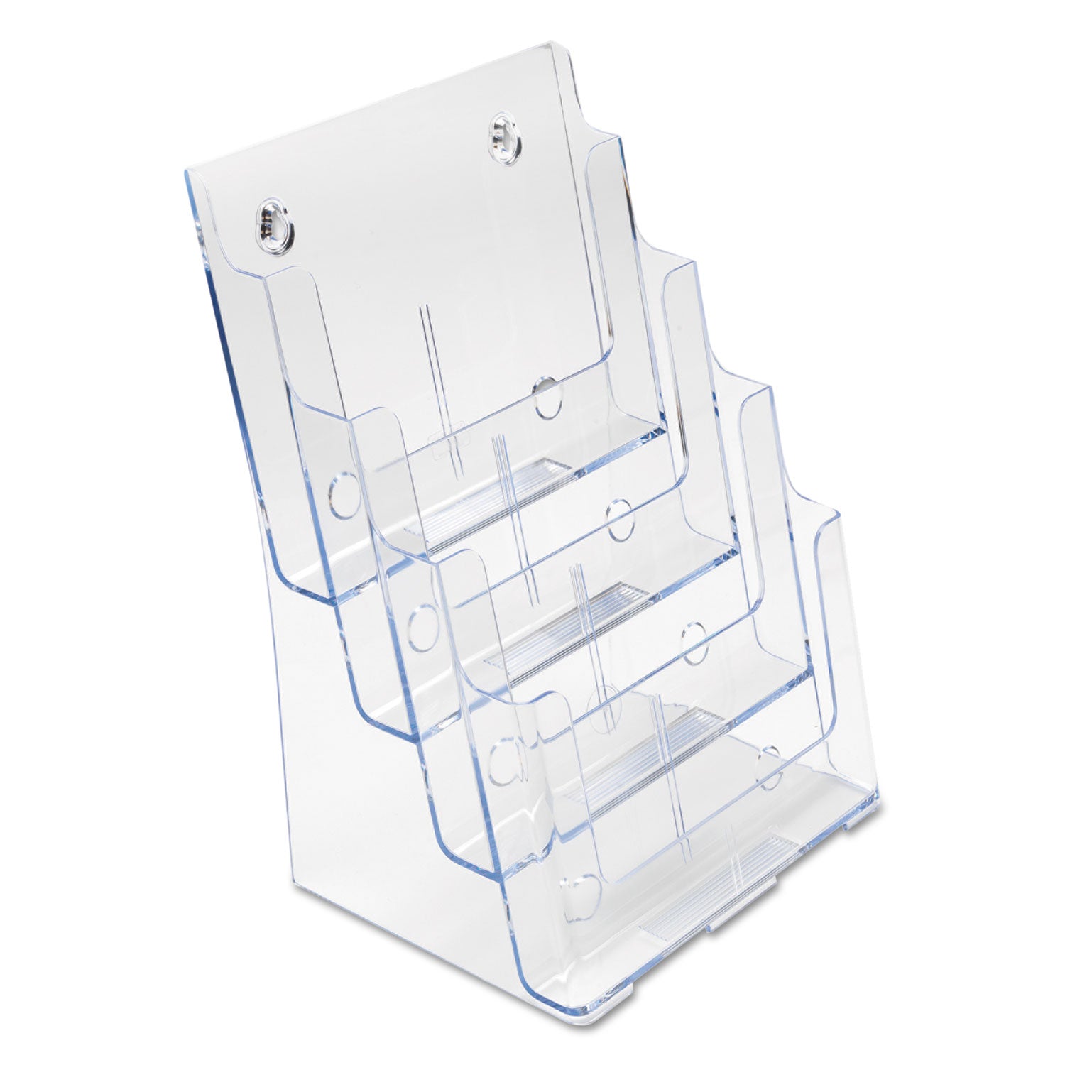 Deflecto Multi-Compartment DocuHolder - 920 x Sheet - 4 Compartment(s) - Compartment Size : 1.57" - 13.50" Height x 9.25" Width x 7" Depth - Desktop - Clear - Polystyrene - 1 Each