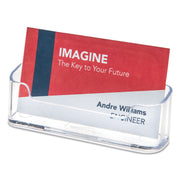 Deflecto Business Card Holder - 1.8" Height x 3.9" Width x 1.4" Depth - Plastic - Clear - 1 Each