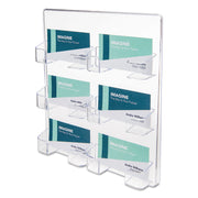 Deflecto Business Card Holder - 9.8" Height x 8.5" Width x 1.8" Depth - Acrylic - Clear - 1 Each