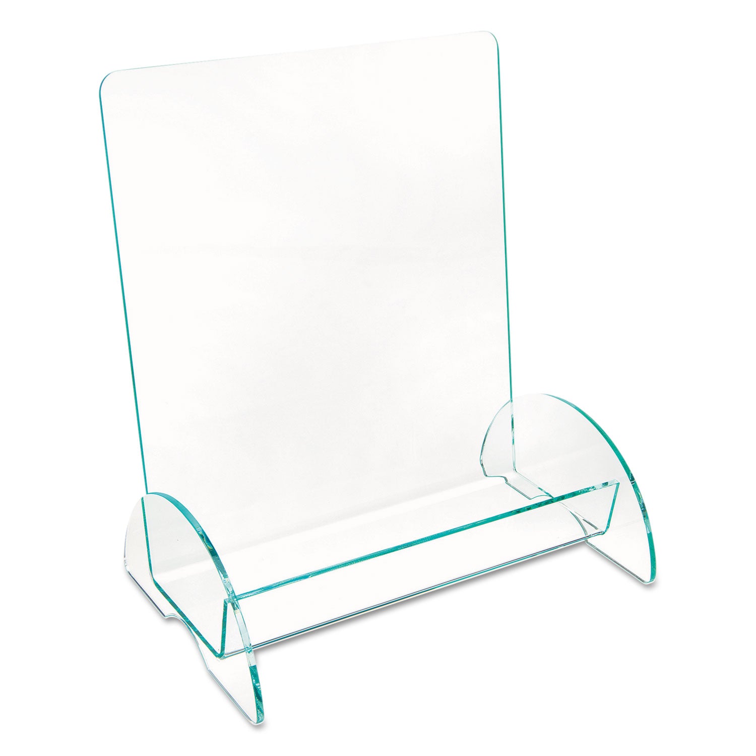 Support 9.25" x 3.25" Media - 11" Height x 9.8" Width x 6.3" Depth - Acrylic - Clear, Green Tint - Durable, Lightweight - 1 Each