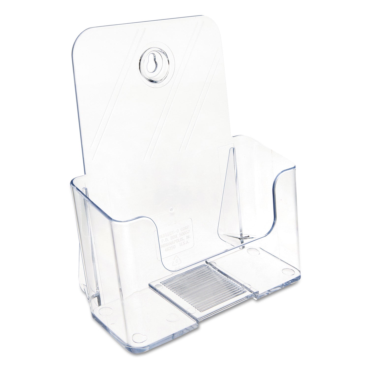 Deflecto Single Compartment DocuHolder - 1 Compartment(s) - 7.75" Height x 6.50" Width x 3.75" Depth - Desktop - Booklet Size - Clear - Plastic - 1 Each