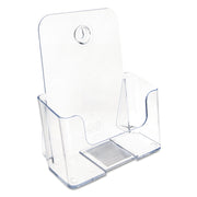 Deflecto Single Compartment DocuHolder - 1 Compartment(s) - 7.75" Height x 6.50" Width x 3.75" Depth - Desktop - Booklet Size - Clear - Plastic - 1 Each