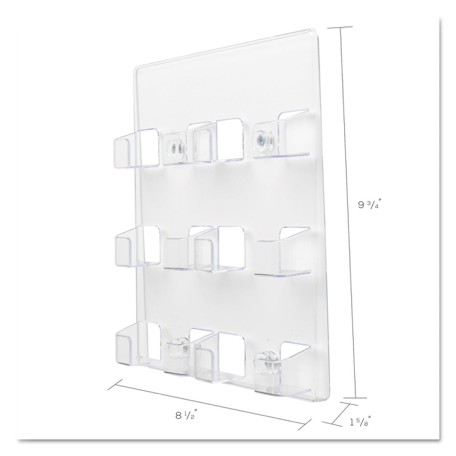 Deflecto Business Card Holder - 9.8" Height x 8.5" Width x 1.8" Depth - Acrylic - Clear - 1 Each