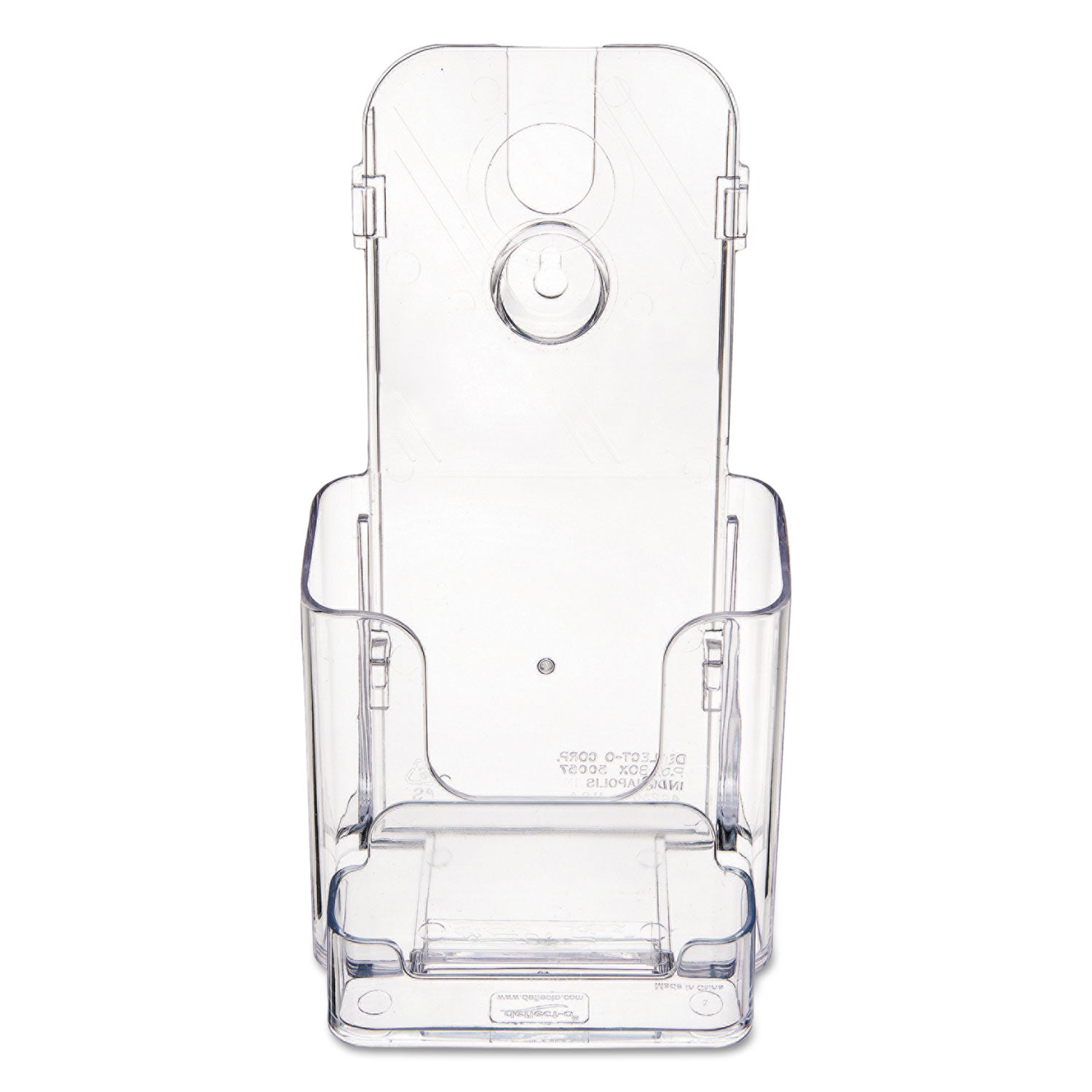 2 Compartment(s) - 7.75" Height x 4.37" Width x 4.12" Depth - Desktop - Leaflet Size - Clear - Plastic - 1 Each