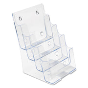 Deflecto Multi-Compartment DocuHolder - 4 Compartment(s) - 4 Tier(s) - 10" Height x 4.88" Width x 6.13" Depth - Desktop - Compact, Booklet Size - Clear - Plastic - 1 Each