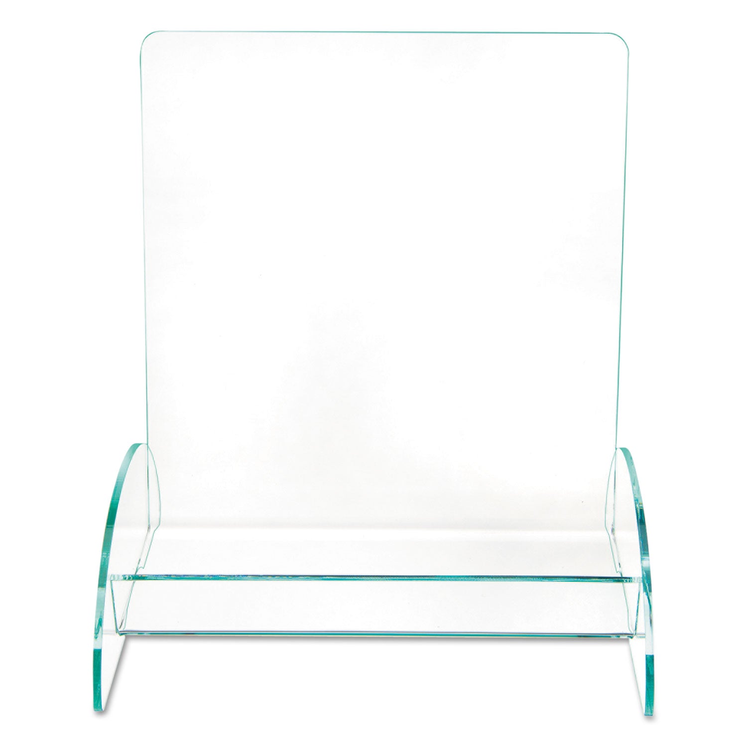 Support 9.25" x 3.25" Media - 11" Height x 9.8" Width x 6.3" Depth - Acrylic - Clear, Green Tint - Durable, Lightweight - 1 Each
