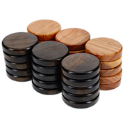 Backgammon  &  Checker  Accessories Olive Wood Backgammon Chips, Brown / NaturalPiece size1 1/2"
