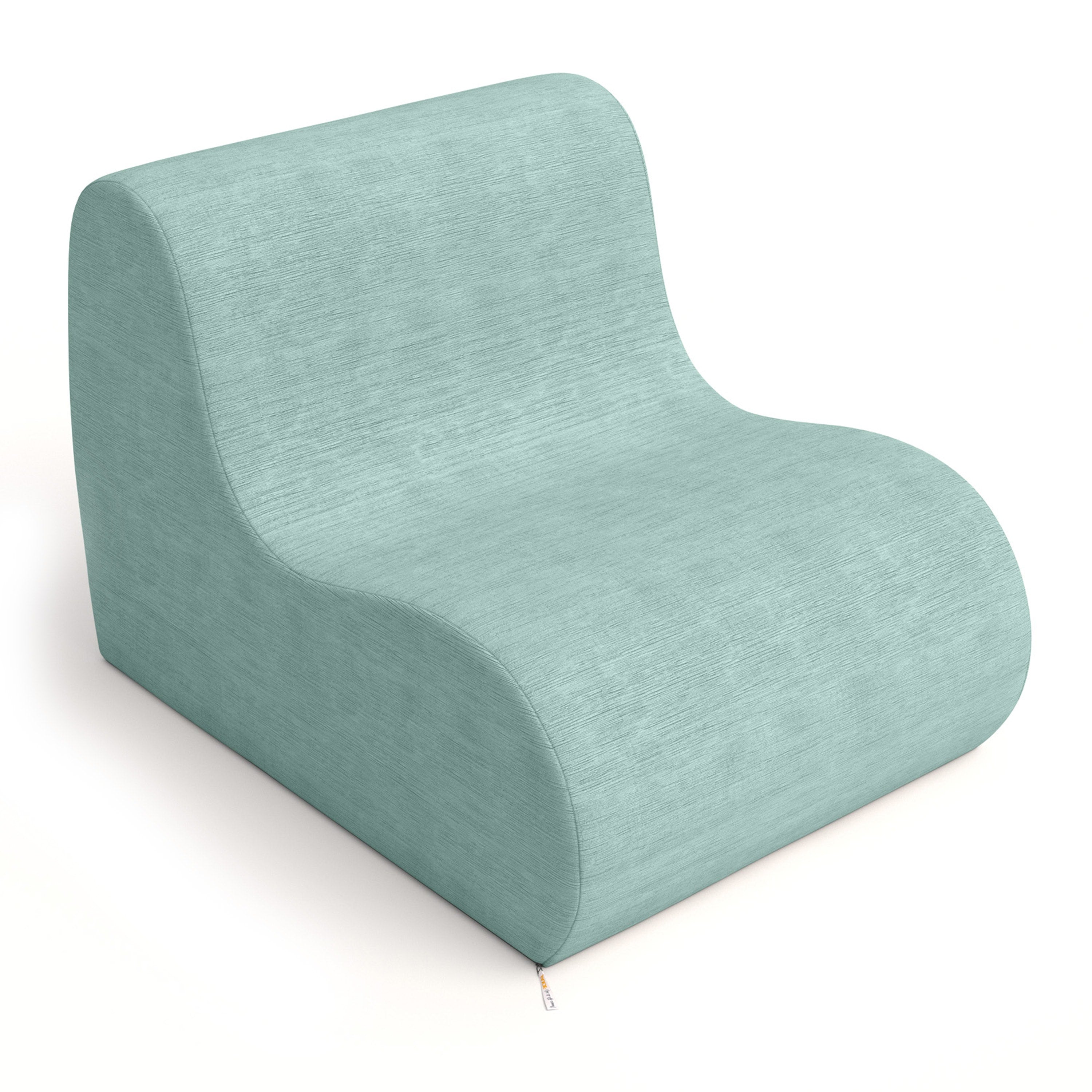 Jaxx Uptown Large Modern Armless Accent Chair, Caribbean