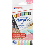 edding 5100 Acrylic Marker - Medium - Set of 5 Assorted - Pastel