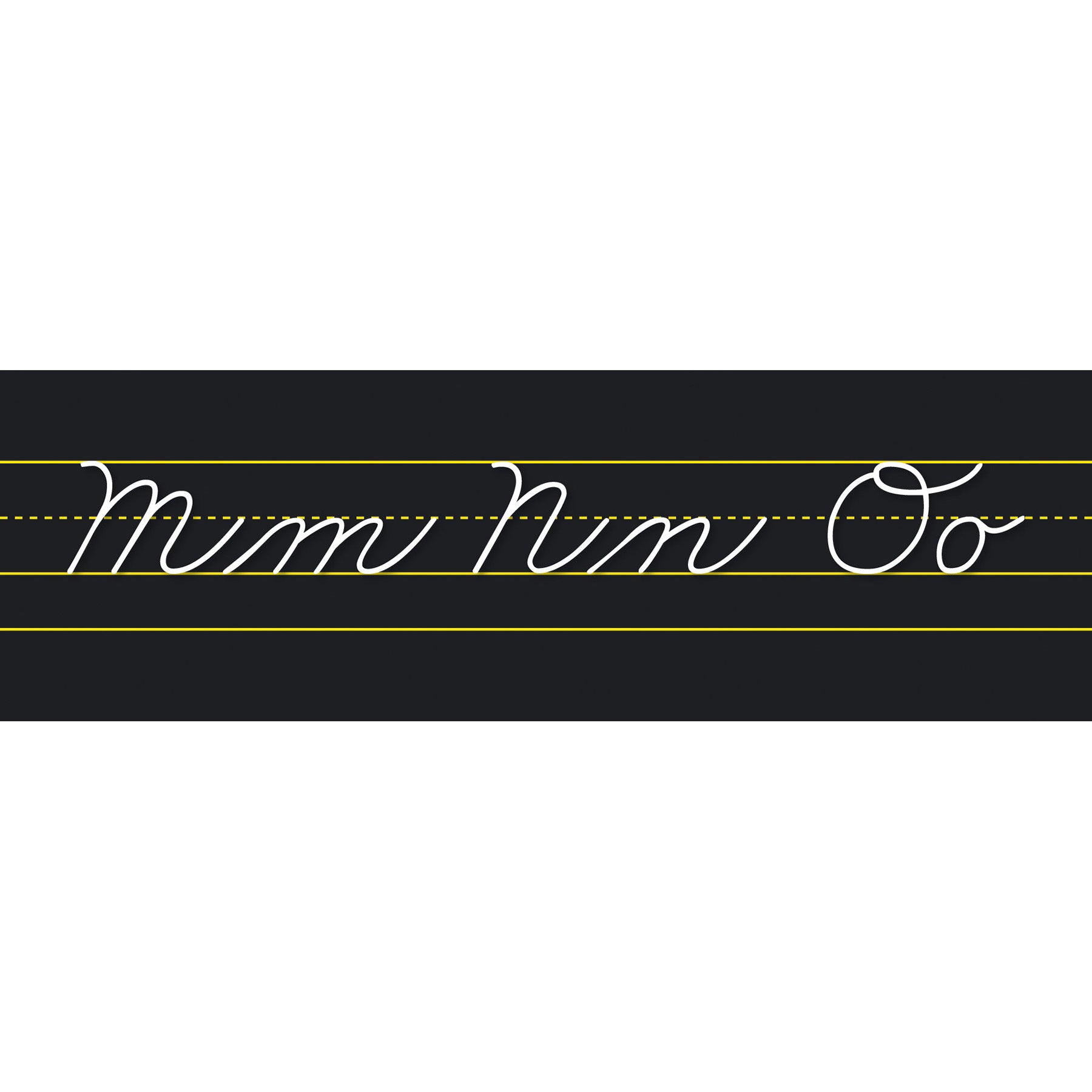Alphabet Lines Black Traditional Cursive