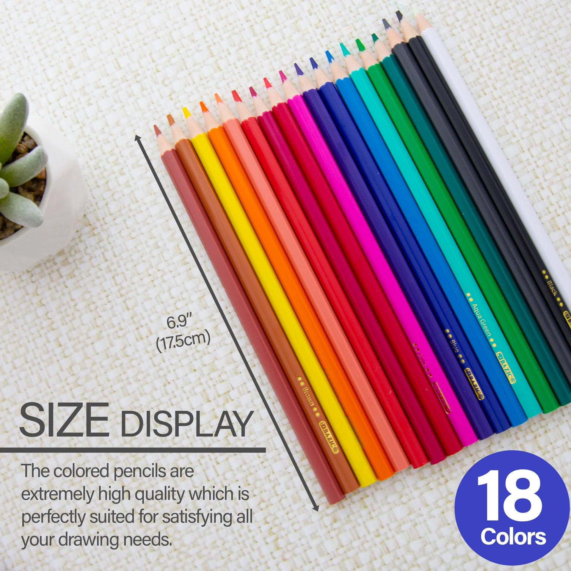 Next Colored Pencils, Assorted Colors, Pack of 18