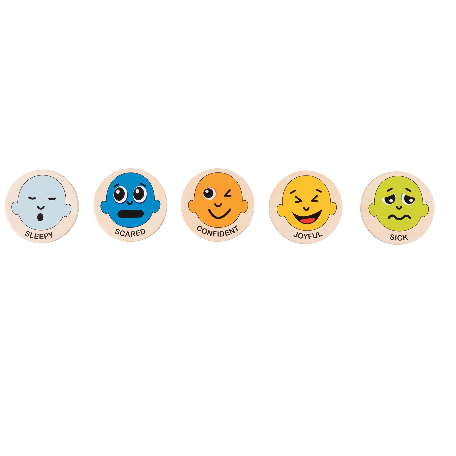 Emotions Wooden Magnets