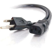 C2G 25545 16 AWG Universal Power Cord (NEMA 5-15P to IEC320C13) TAA Compliant  Black (6 Feet/1.82 Meters)