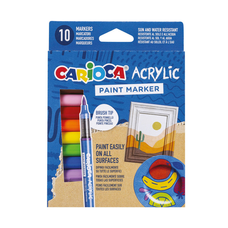 Acrylic Paint Markers - 10 Pieces