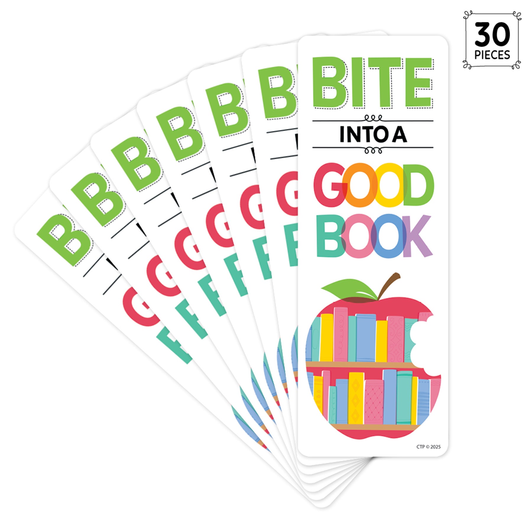Apple Time Bite Into... Bookmark, Pack of 30