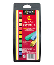 Sargent Art 22-1128 12-Count Assorted Color Square Pastels