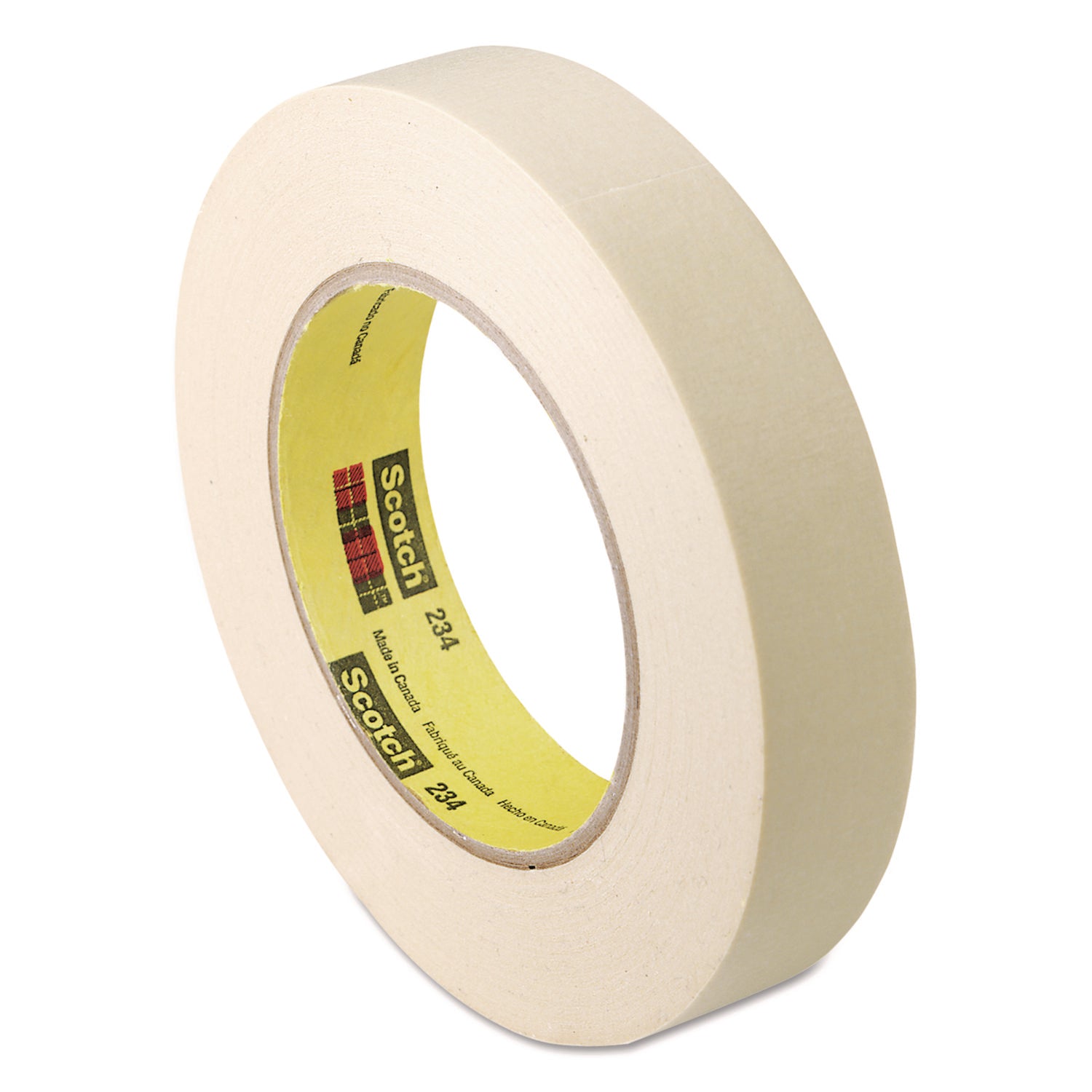 Scotch General-Purpose Masking Tape - 60 yd Length x 1" Width x 5.9 mil Thickness - 3" Core - Tan - Rubber Backing - For Multipurpose - 1 Roll