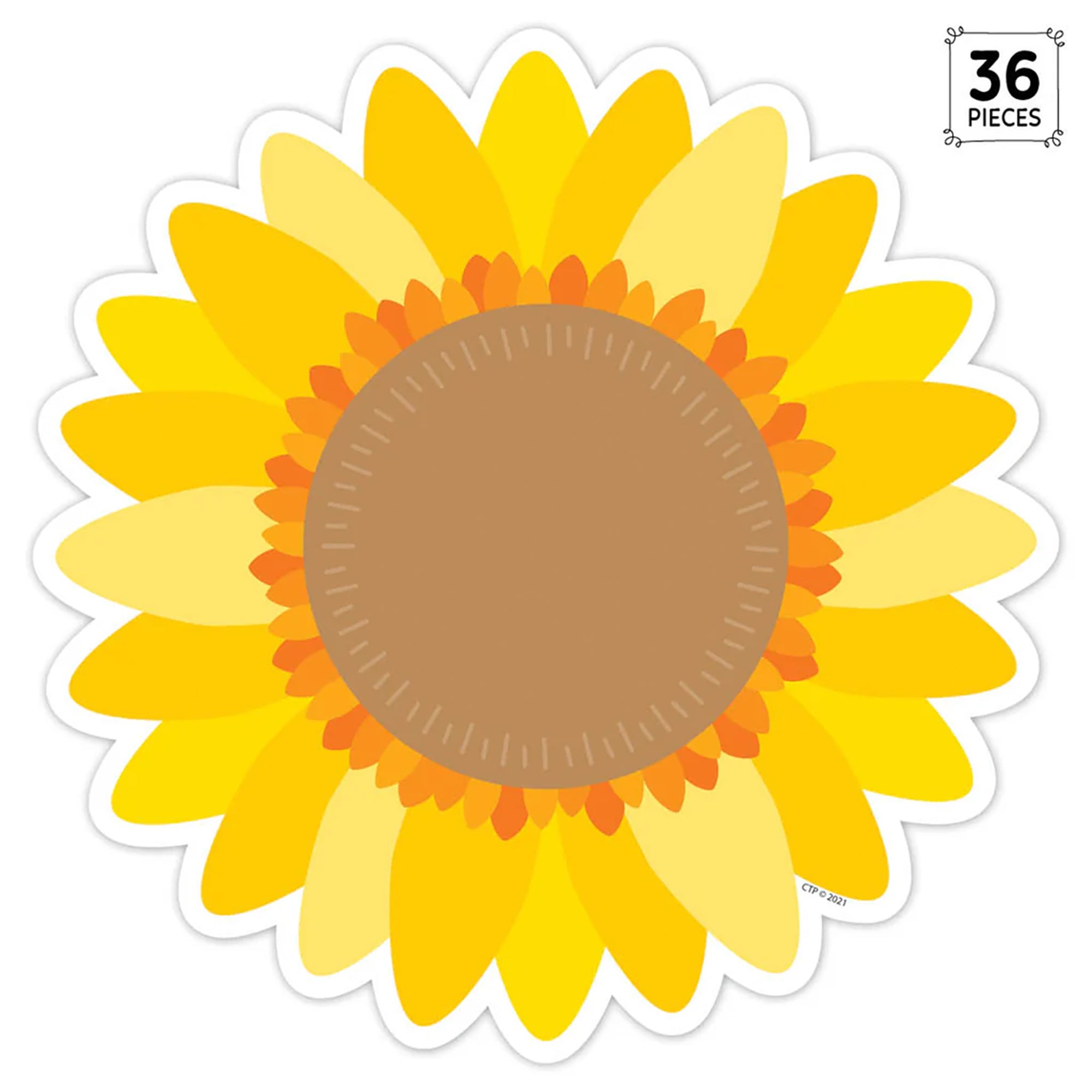 Sunflower 6" Designer Cut-Outs, Pack of 36
