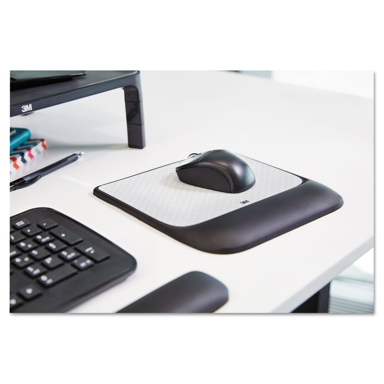 0.70" Height x 8.50" Width x 9" Depth - Black - Gel - 1 Each