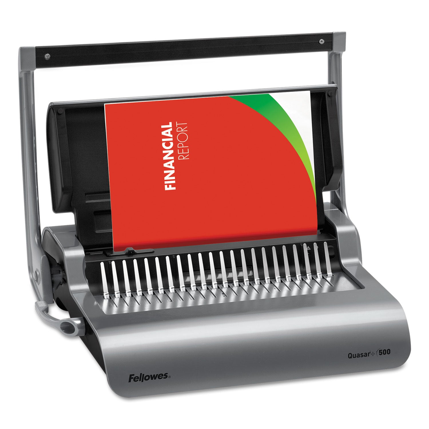CombBind - 500 Sheet(s) Bind - 25 Punch - 5.1" Height x 18.1" Width x 15.4" Depth - Metallic Silver, Black