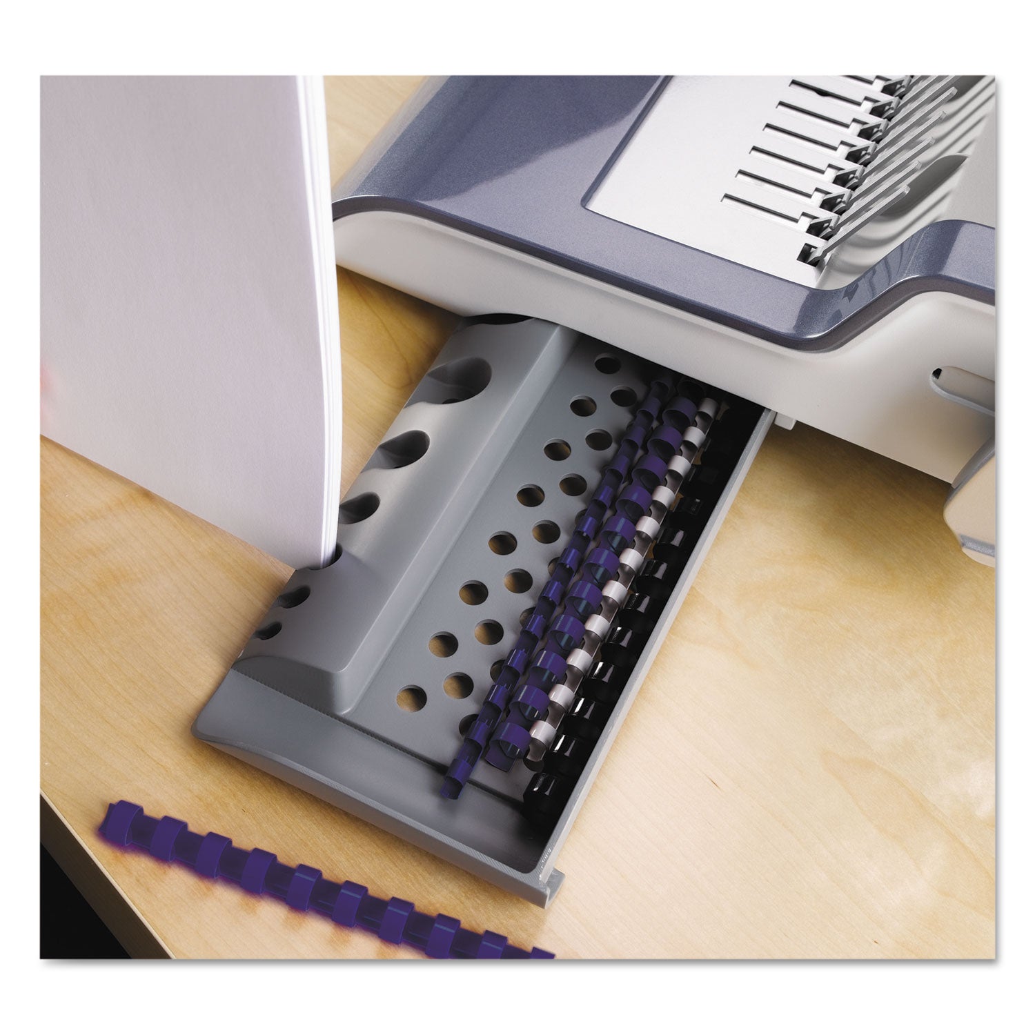 CombBind - 500 Sheet(s) Bind - 25 Punch - 5.1" Height x 16.9" Width x 15.4" Depth - Metallic Silver, Black