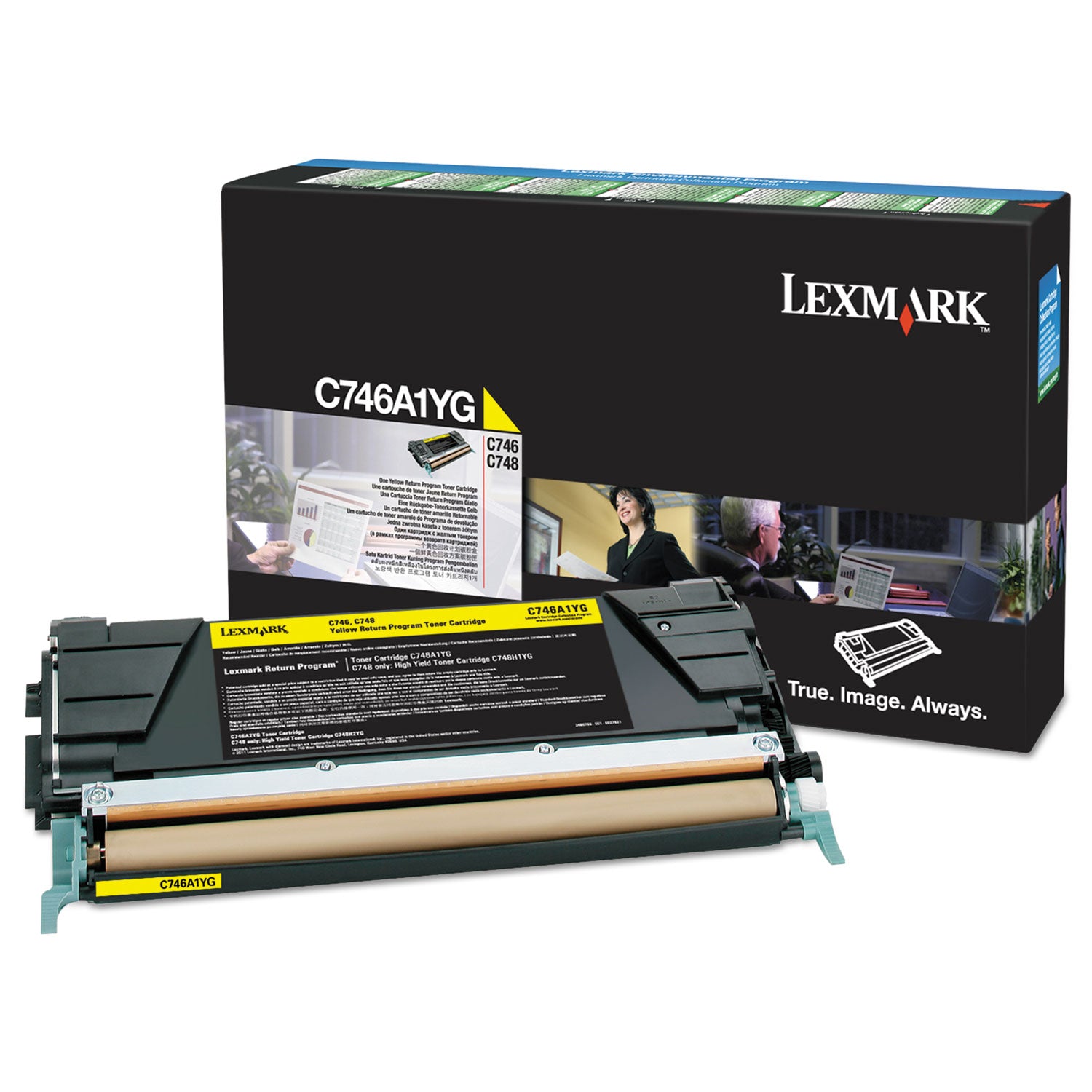Lexmark Original Standard Yield Laser Toner Cartridge - Yellow - 1 Each - 7000 Pages