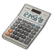 Extra Large Display, Dual Power, Rubber Feet, Key Rollover, 3-Key Memory, Sign Change, Easy-to-read Display, Independent Memory - Battery, Solar Powered - 5.8" Height x 4.1" Width x 1.1" Depth - Metal, Plastic - 1 Each