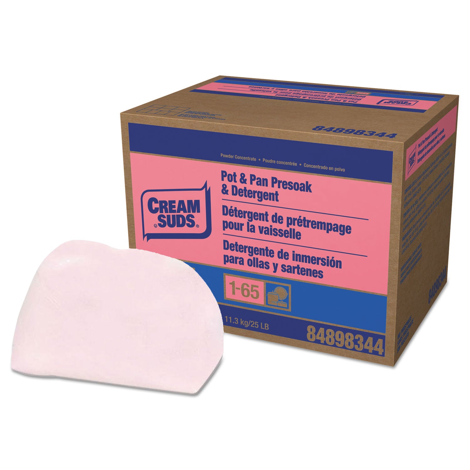 Manual Pot and Pan Presoak and Detergent without Phosphate, Baby Powder Scent, Powder, 25 lb Box