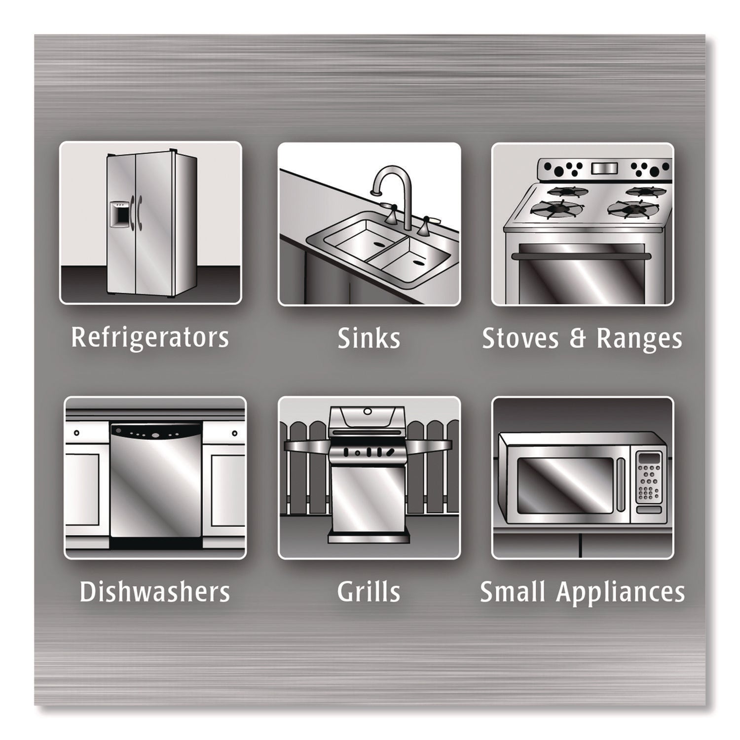 Stainless Steel Wipes, 1-Ply, 7 x 8, White, 30/Canister