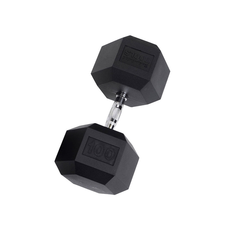 Rubber Hex Dumbell 80-100Lb Pairs