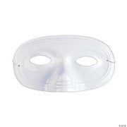 Diy Plastic White Half Masks - 24 Pieces