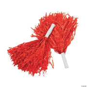Red Pom-Poms - 12 Pieces
