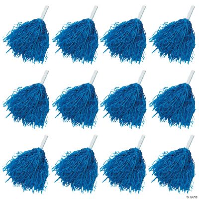 Royal Blue Pom-Poms - 12 Pieces