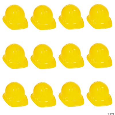 Yellow Construction Hats - 12 Pieces