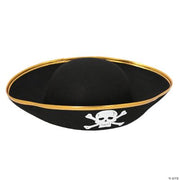Black Pirate Hat - 1 Piece