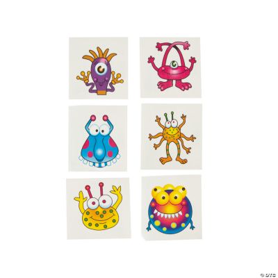 Monster Tattoos - 72 Pieces